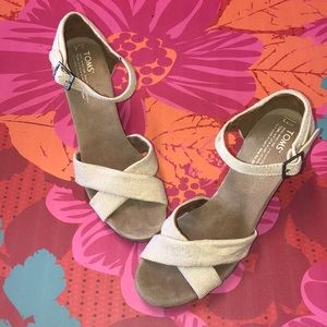 Toms Canvas Espadrilles Size 10